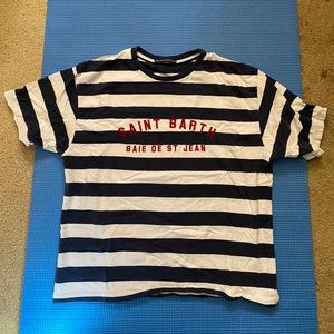 BRANDY MELVILLE Navy+White Crop Tee